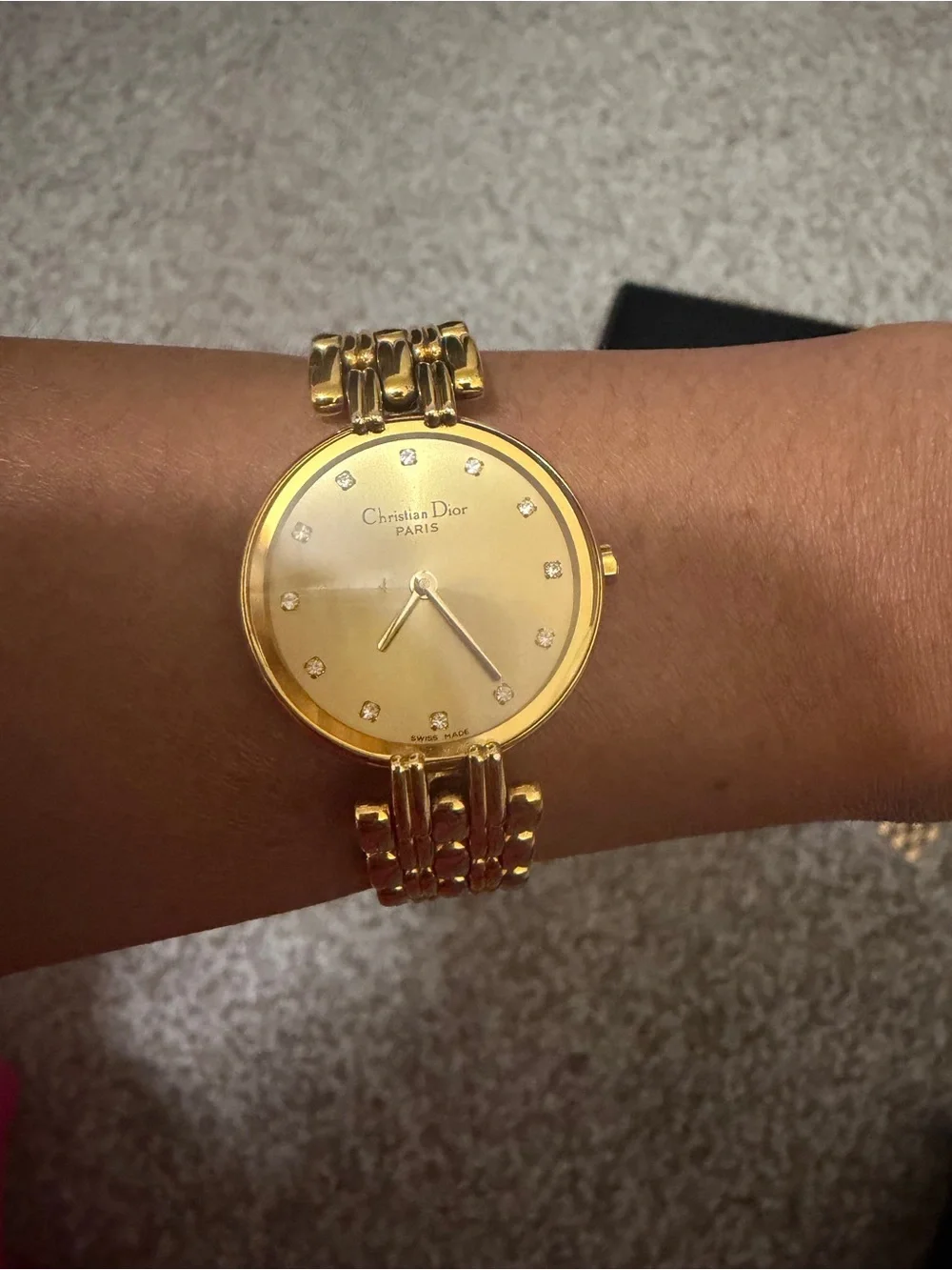 “Preloved” Dior Gold-Tone Women's Bracelet Watch